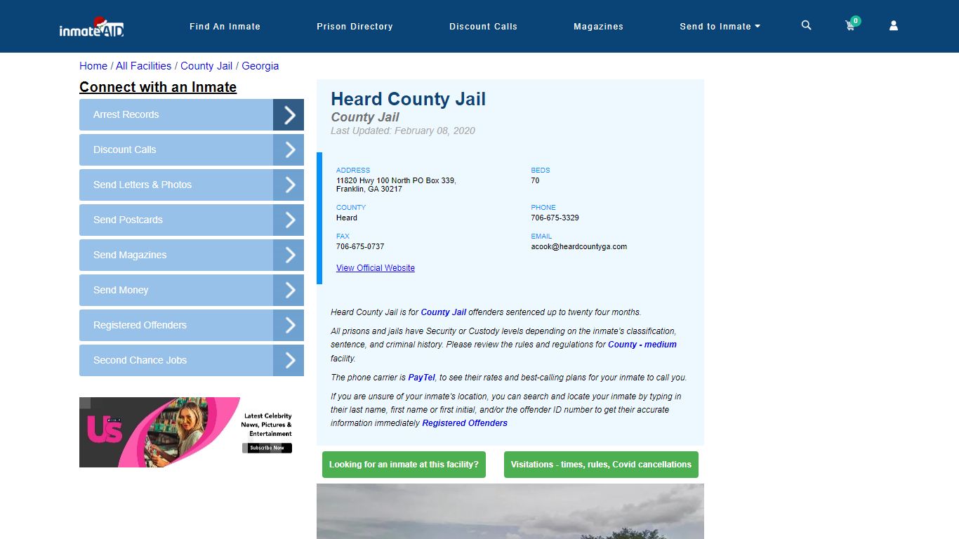Heard County Jail - Inmate Locator - Franklin, GA